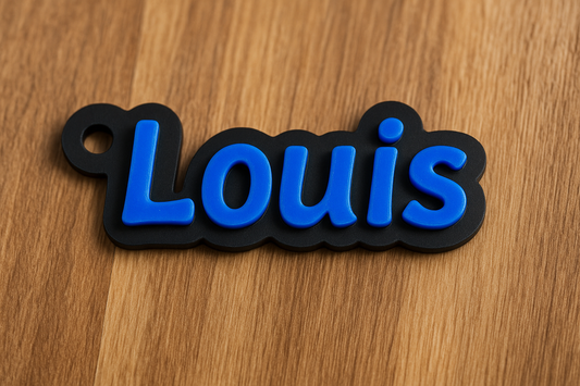 3er Set personalisierte 3D Namensanhänger für Schlüssel, Taschen und Rucksäcke