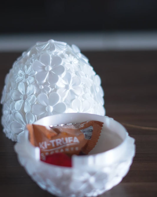 Blumen Osterei mit Geheimfach - Osterdekoration